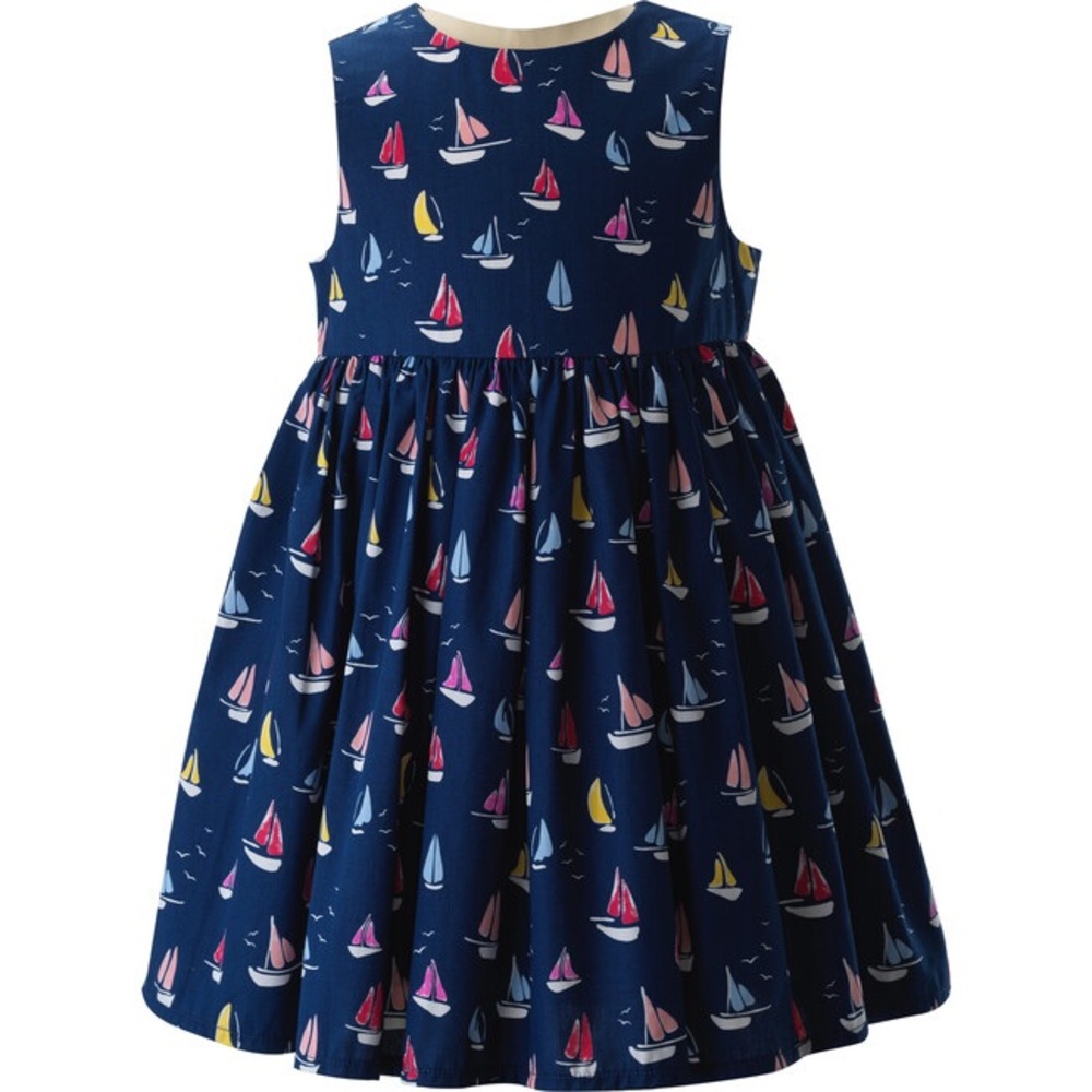 Rachel Riley Sailboat Sleeveless Dress w/ bloomers 12-18 mo